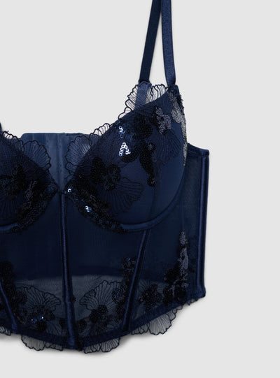 Corsetto tulle e paillettes