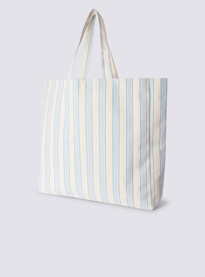 Grand sac cabas rayé avec logo