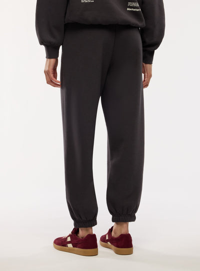 Pantaloni tuta con coulisse e scritta