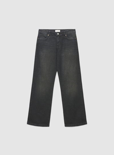 Jeans maxi wide leg a vita bassa