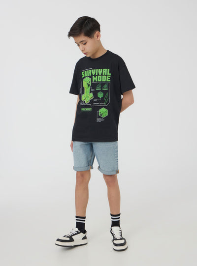 Shorts di jeans cinque tasche