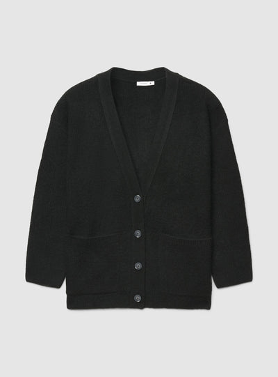 Cardigan con scollo a V e tasche applicate
