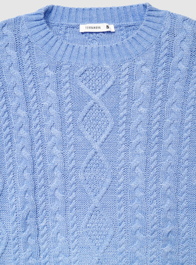 Maglia crop ampia a trecce