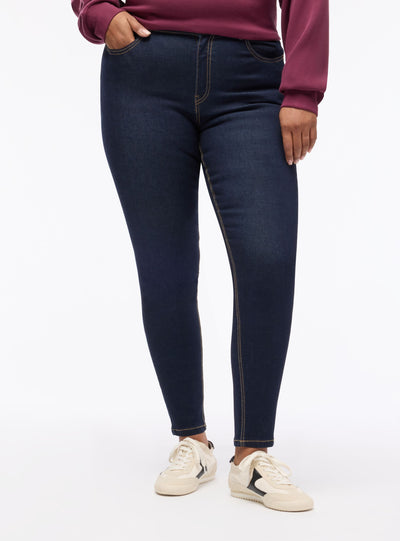 Jeans skinny a tinta unita