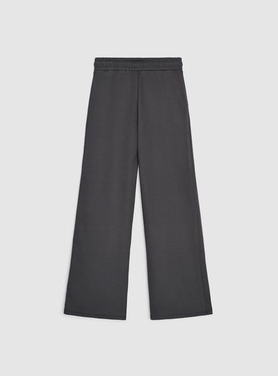 Pantaloni tuta maxi con coulisse a tinta unita