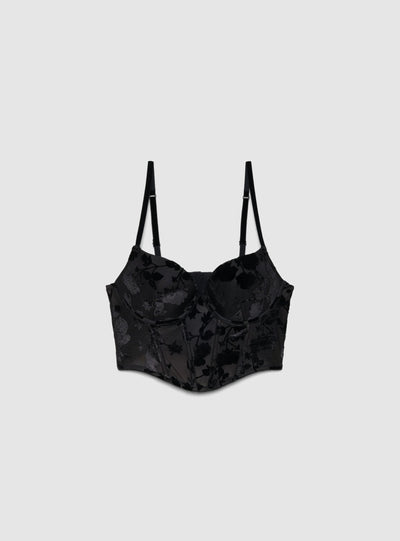 Reggiseno bustier in pizzo con ferretto