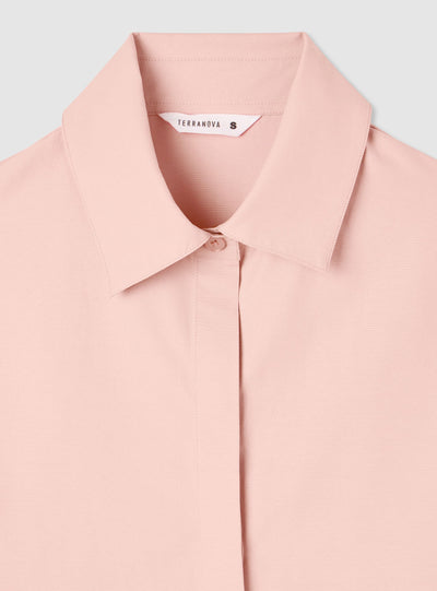 Camicia ampia in popeline