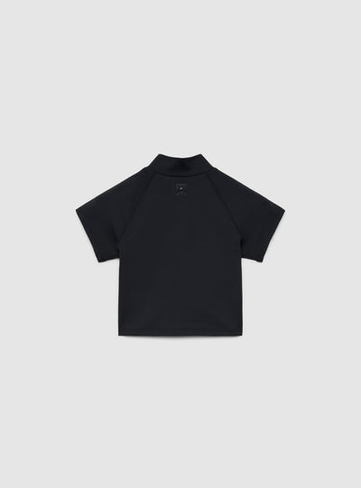 T-shirt sportiva con mezza zip a tinta unita