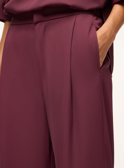 Pantaloni wide leg con pinces