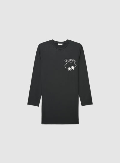 T-shirt pigiama maxi con stampa