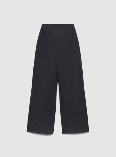Pantaloni tuta wide leg a tinta unita