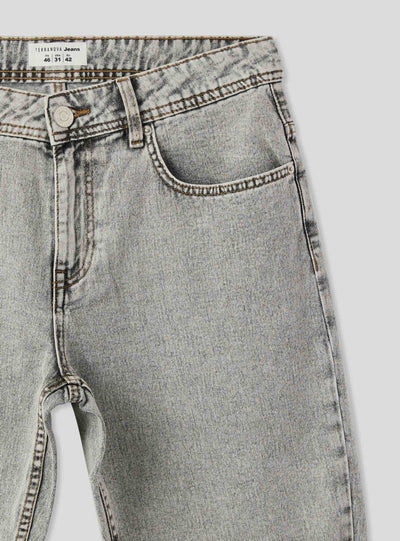 Bermuda di jeans acid wash cinque tasche