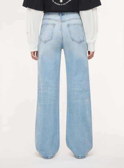 Jeans wide leg con strappi