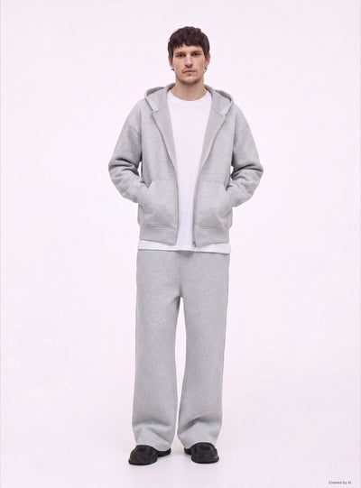 Felpa boxy con zip e cappuccio