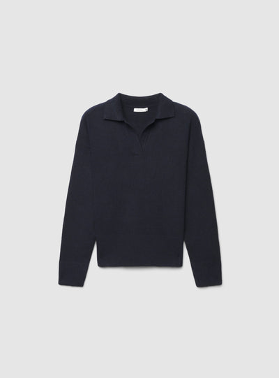 Maglia con collo polo a tinta unita