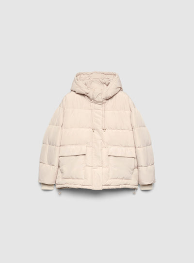 Giubbotto imbottito oversize con cappuccio