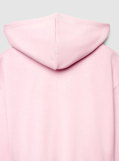 Felpa con cappuccio e zip tinta unita