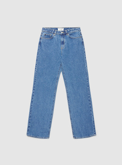 Jeans straight a vita alta