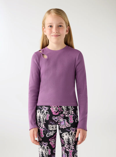 T-shirt crop con cut-out