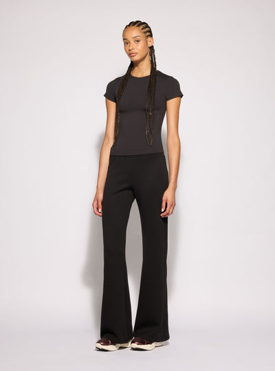 Pantaloni tuta sportivi wide leg a tinta unita
