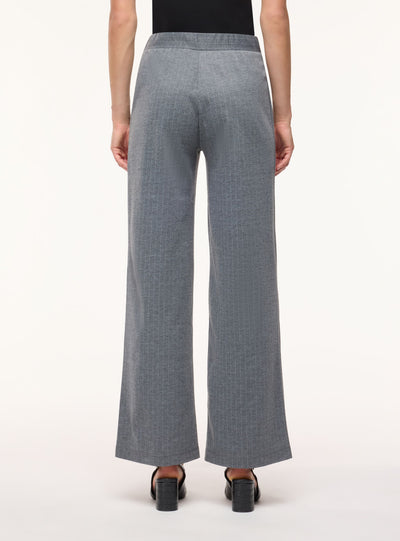 Pantaloni wide leg gessati
