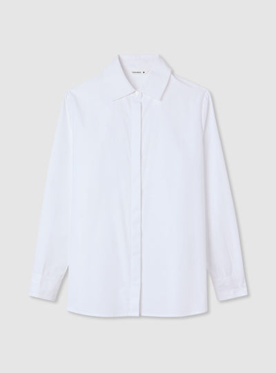 Camicia ampia in popeline