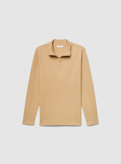 T-shirt con collo a zip