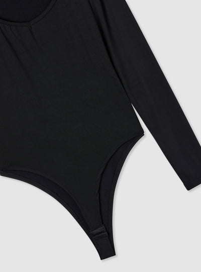 Body a maniche lunghe con scollo arrotondato