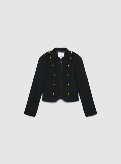 Giacca corta stile militare con zip