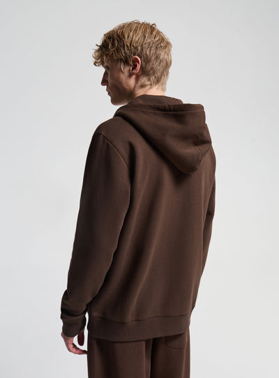 Felpa con cappuccio e zip a tinta unita
