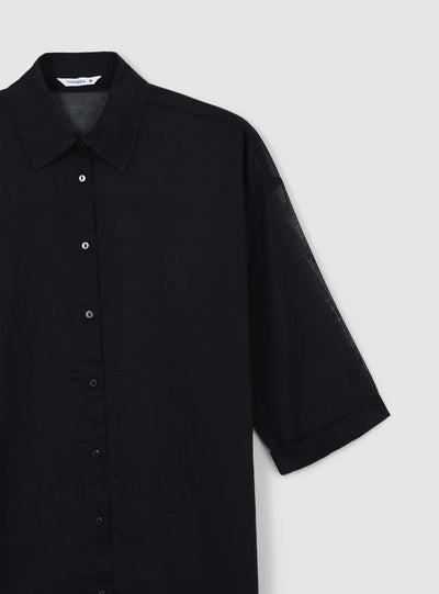 Camicia maxi tinta unita