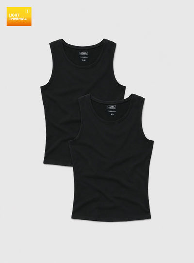Pack of 2 thermal wide-strap vests