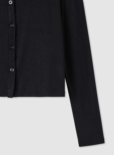 Solid colour cardigan with buttons