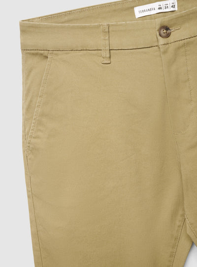 Pantaloni chino regular a tinta unita