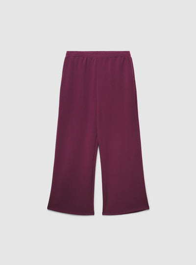 Pantaloni tuta wide leg a tinta unita