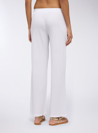Pantaloni wide leg con coulisse