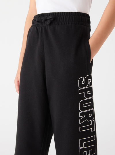 Pantaloni tuta lunghi con stampa college