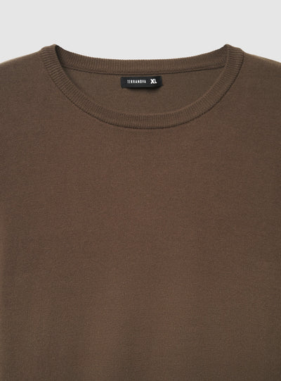 Maglia girocollo a tinta unita