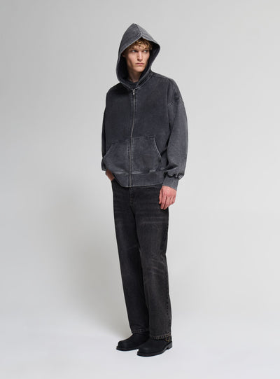 Felpa crop con zip e cappuccio
