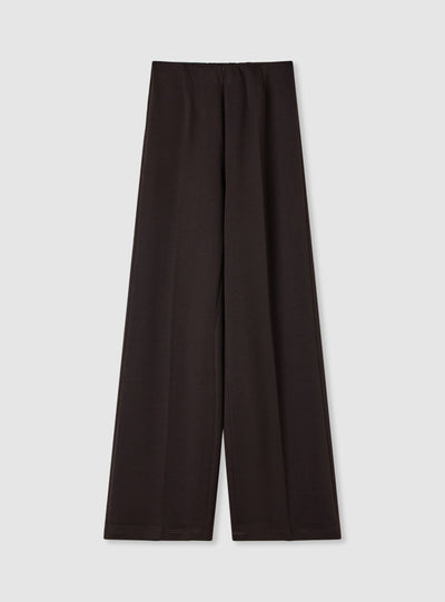 Solid colour wide leg trousers