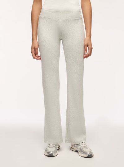 Leggings lunghi a zampa tinta unita