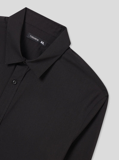 Camicia popeline stretch tinta unita