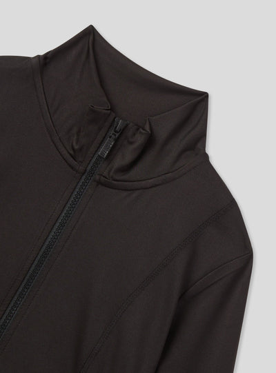 Felpa sportiva aderente crop con zip