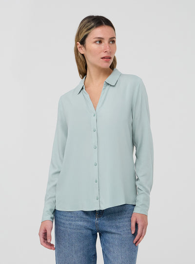 Camicia ampia a tinta unita