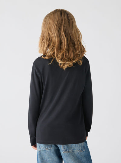 Pack of 2 long-sleeve plain polo-neck T-shirts
