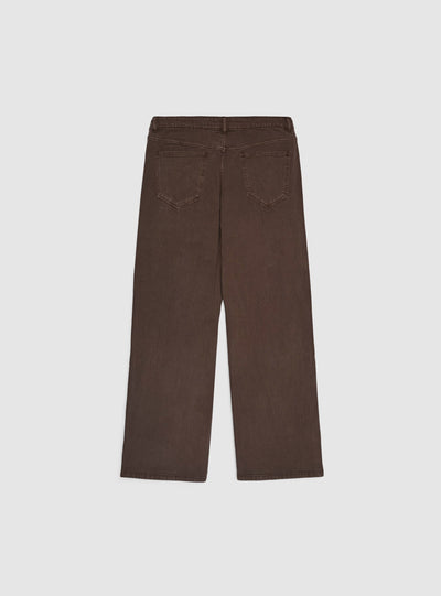 Jeans wide leg a tinta unita