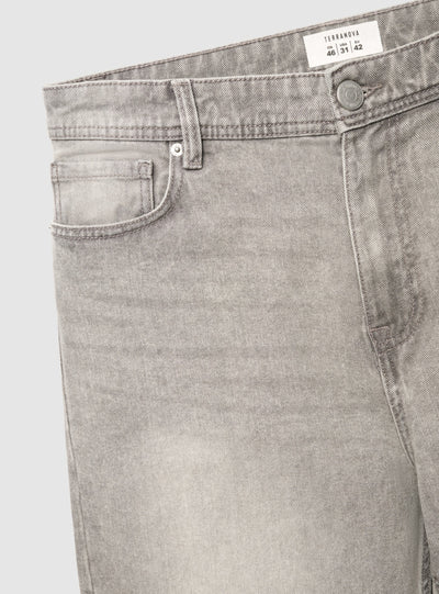 Jeans baggy a tinta unita