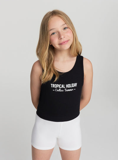 Top crop con scritta