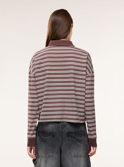 T-shirt polo a righe