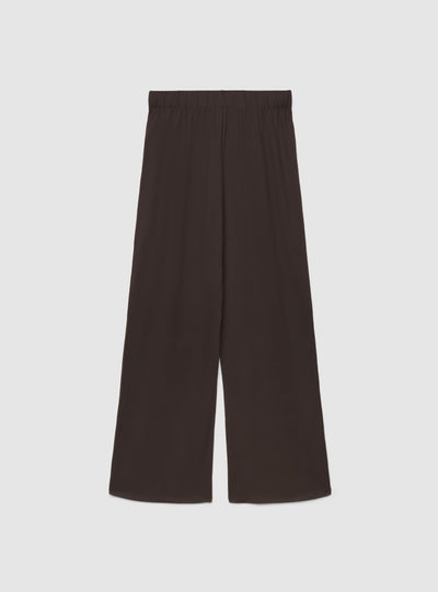 Pantaloni pigiama wide leg a tinta unita